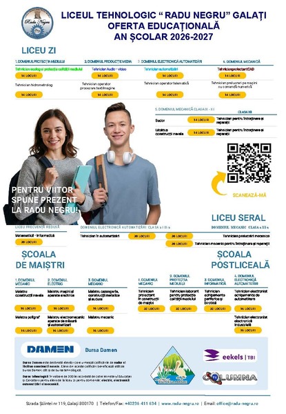 Oferta educaţională 2026-2027 